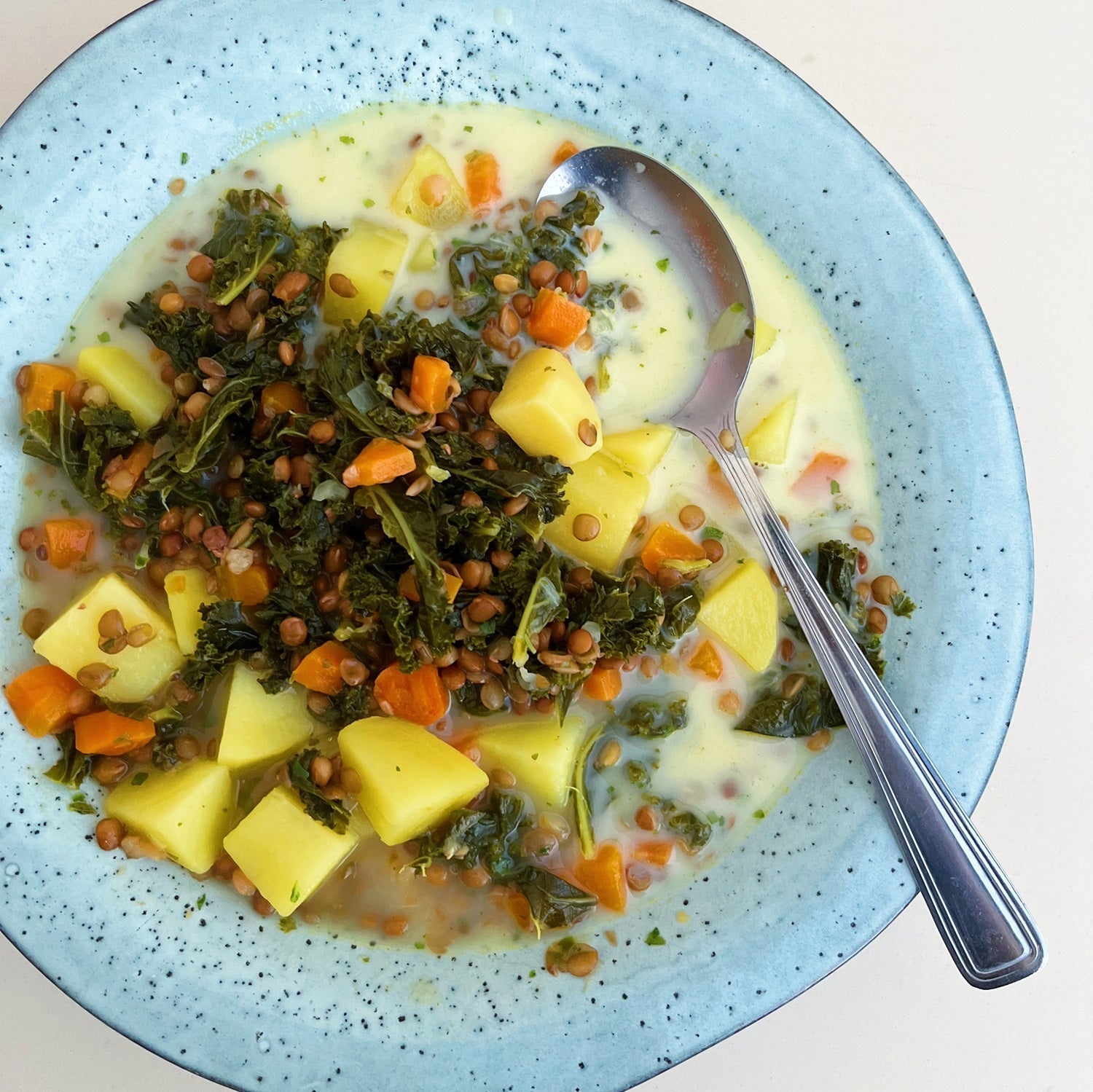 Linseneintopf mit Grünkohl
