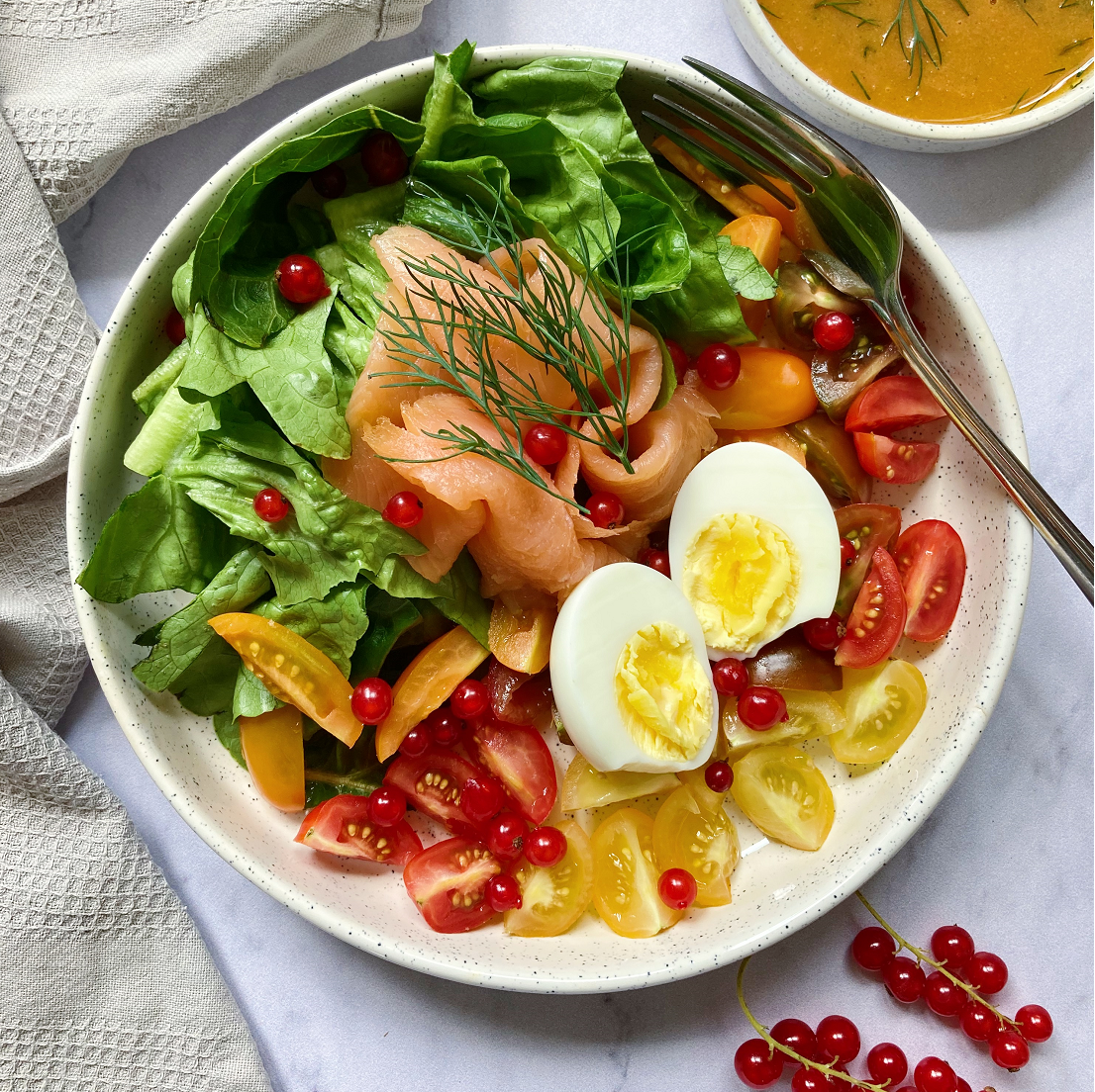 Salat mit Lachs