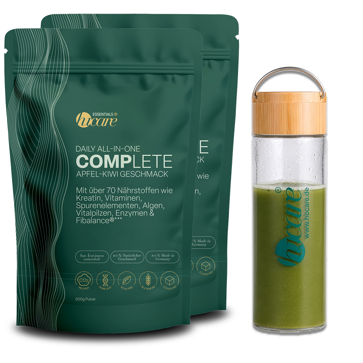 2x 600 g + Glasflasche (500ml)